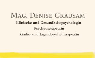 Mag. Denise Grausam Psychotherapeutin Psychologin